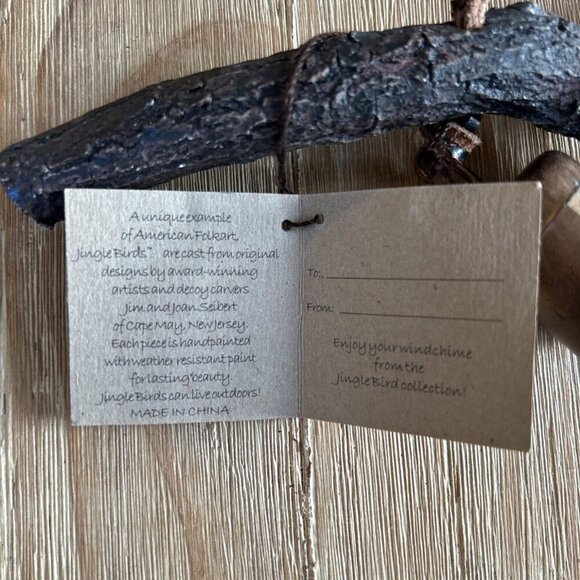 Handpainted Bluebird Wind Chime by The Bird House of Cape May Jingle Birds NEW - Picture 5 of 5